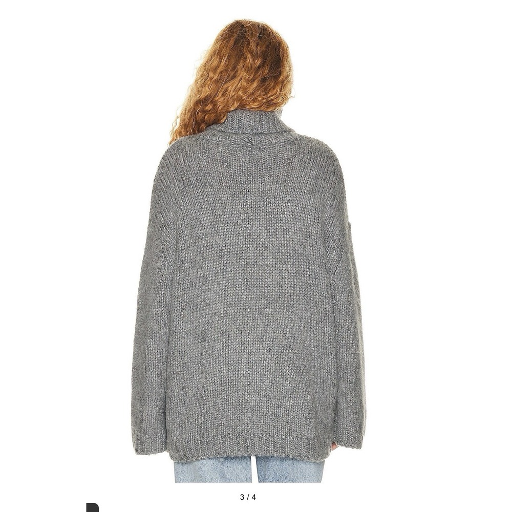 Helsa Janin‎ Turtleneck Sweater Medium Wool Alpaca Kangaroo Pocket Oversized Fit - Picture 3 of 14